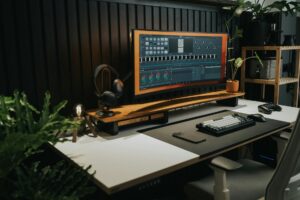 デュアルモニターをやめて34型ウルトラワイド1枚にした理由 - ultrawide monitor desk setup